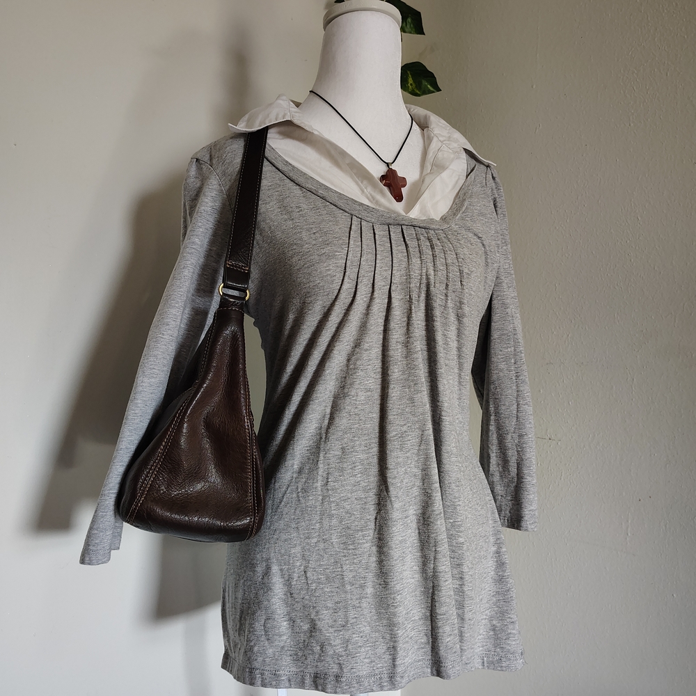 Style & Co | Gray Long Sleeve Layered Top